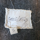 Greg Lauren Nomad Shearling-Hood Coat Beige Military Canvas & Gray Wool Size 3