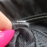 Prada Quilted Tessuto Nylon Impuntu Chain Strap Tote Black Large Shoulder Bag