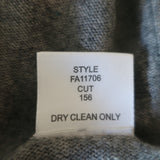 Brochu Walker Elbow Patch Sweater Gray Wool-Cashmere Size Medium V-Neck Pullover