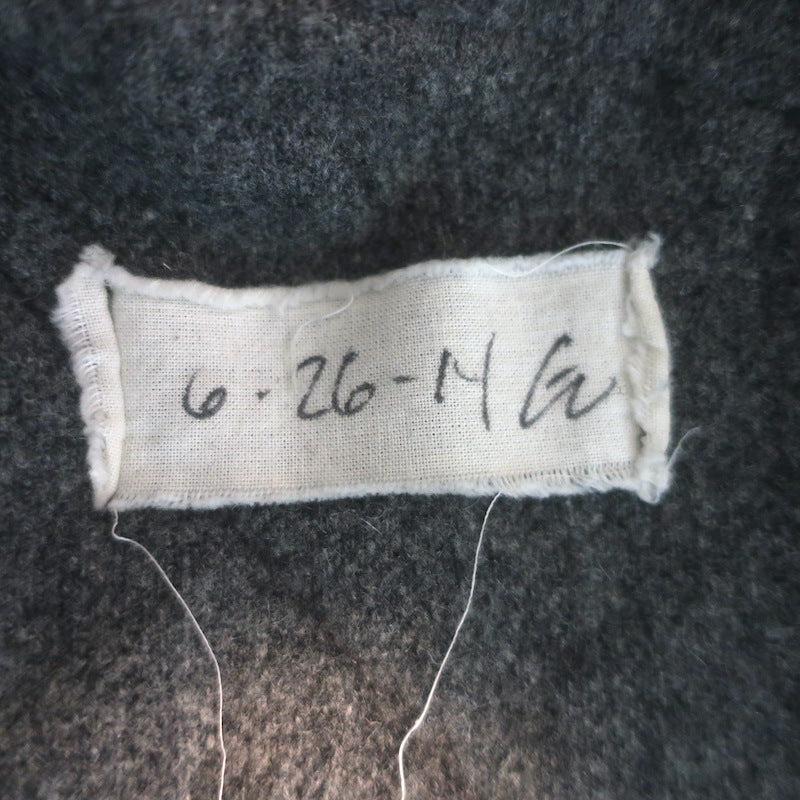 Greg Lauren Nomad Shearling-Hood Coat Beige Military Canvas &amp; Gray Wool Size 3