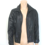 adidas Y-3 Perforated Logo Hooded Leather Jacket Black Size Medium