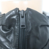 adidas Y-3 Perforated Logo Hooded Leather Jacket Black Size Medium