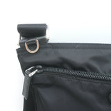 Prada Tessuto Nylon Front Pocket Flat Crossbody Bag Black