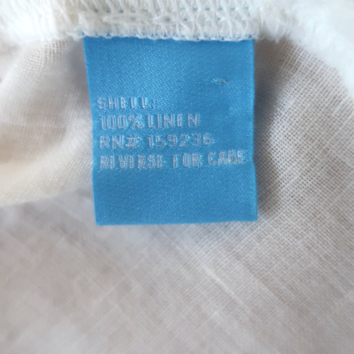 J.McLaughlin Britt Linen Button Down Shirt White Size Small