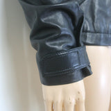 adidas Y-3 Perforated Logo Hooded Leather Jacket Black Size Medium
