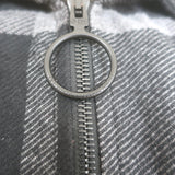 Off-White c/o Virgil Abloh Impressionism Flannel Plaid Jacket Gray Size Medium