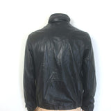 adidas Y-3 Perforated Logo Hooded Leather Jacket Black Size Medium