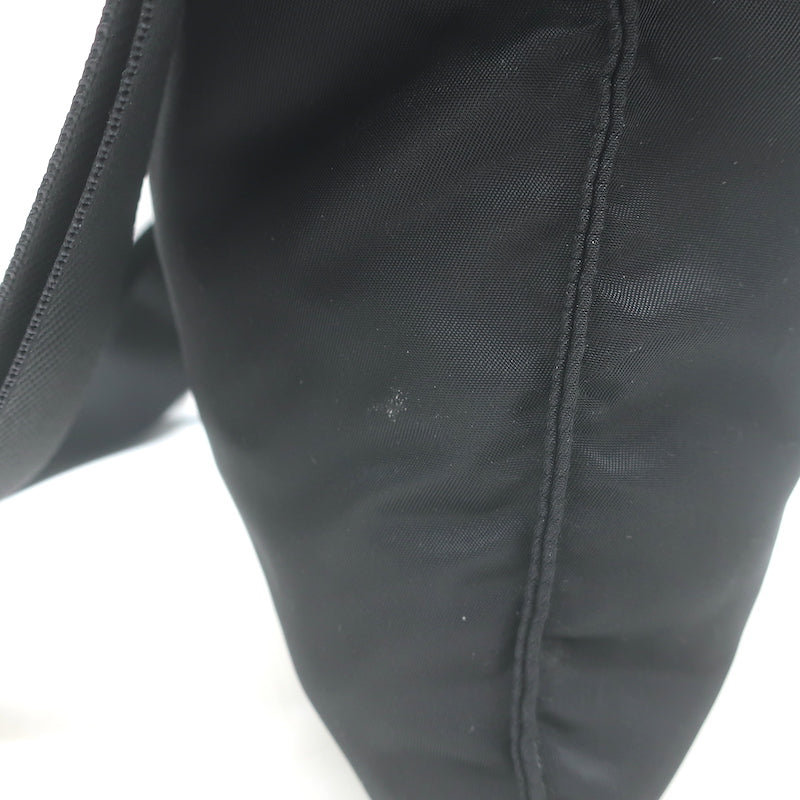 Prada Tessuto Nylon Front Pocket Flat Crossbody Bag Black