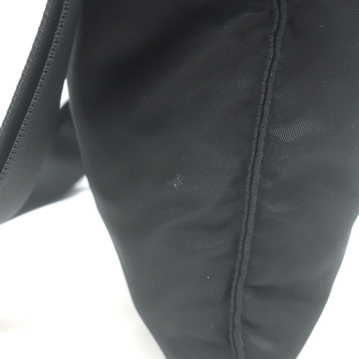 Prada Tessuto Nylon Front Pocket Flat Crossbody Bag Black