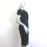 ML Monique Lhuillier Off the Shoulder Lace Dress Black Size 6