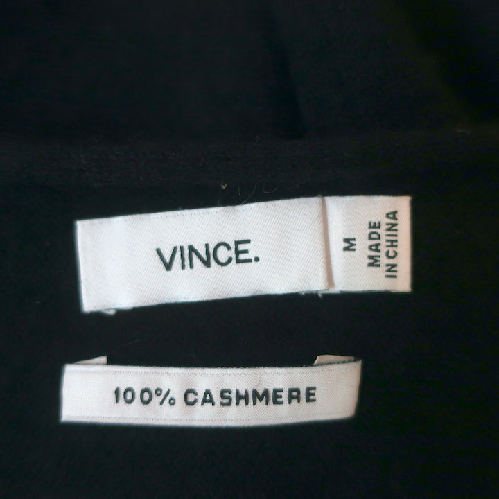Vince Cashmere Boatneck Pullover Sweater Black Size Medium