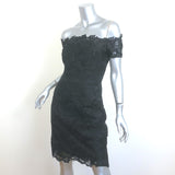 ML Monique Lhuillier Off the Shoulder Lace Dress Black Size 6