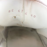 Fendi FF Logo Strap Low Top Sneakers White Leather Size 40