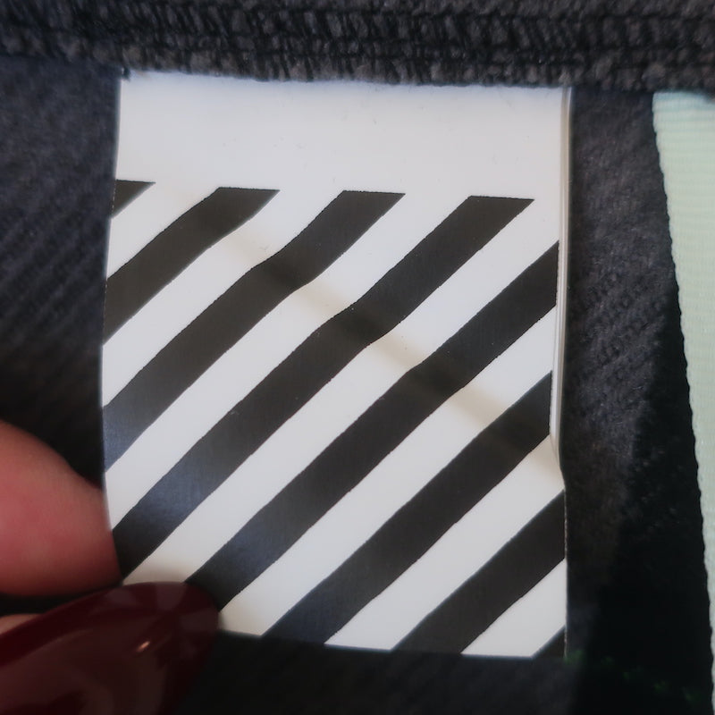 Off-White c/o Virgil Abloh Impressionism Flannel Plaid Jacket Gray Size Medium