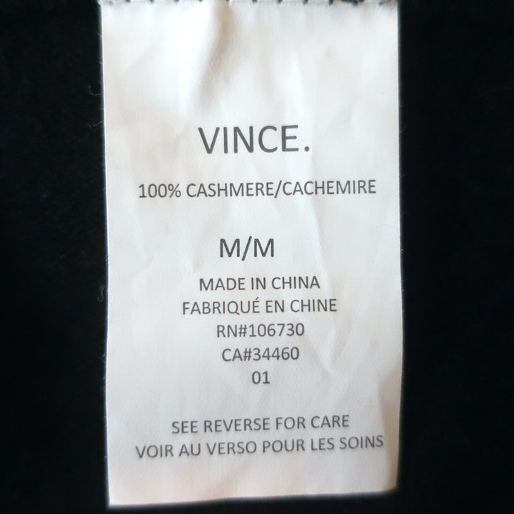 Vince Cashmere Boatneck Pullover Sweater Black Size Medium