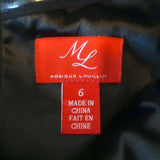 ML Monique Lhuillier Off the Shoulder Lace Dress Black Size 6