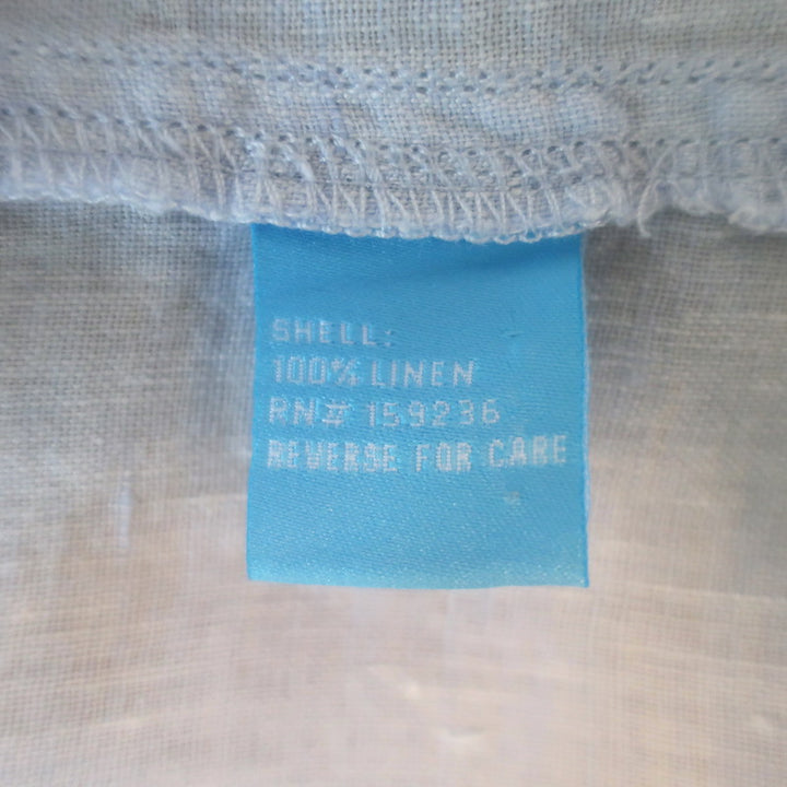 J.McLaughlin Britt Linen Button Down Shirt Sky Blue Size Small