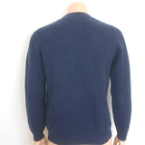 Brunello Cucinelli Ribbed Cashmere Crewneck Sweater Navy Size 48