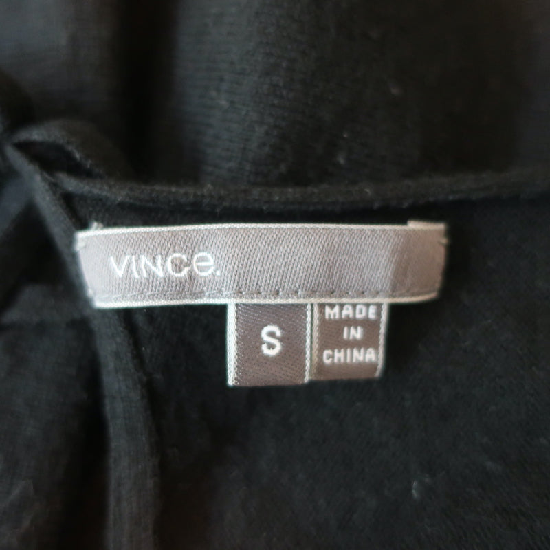 Vince Open-Back Sweater Black Cashmere-Blend Size Small Boatneck Pullover