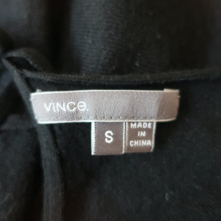 Vince Open-Back Sweater Black Cashmere-Blend Size Small Boatneck Pullover