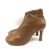 Celine Glove Booties Brown Stretch Leather Size 41 High Heel Ankle Boots