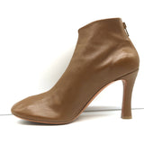 Celine Glove Booties Brown Stretch Leather Size 41 High Heel Ankle Boots