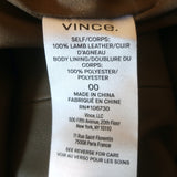 Vince Belted Leather Midi Skirt Olive Brown Size 00 NEW