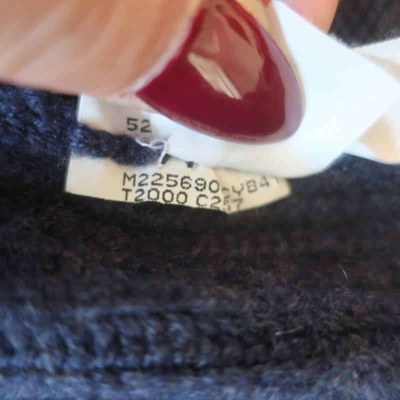 Brunello Cucinelli Ribbed Cashmere Crewneck Sweater Navy Size 48