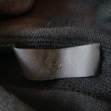 Co Bell Sleeve Turtleneck Sweater Black Wool-Blend Pointelle Knit Size Medium