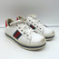 Gucci Kids Ace Platform Sneakers White Leather Size 33