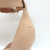 Givenchy Nadia Ankle Strap Sandals Nude Leather Size 41 Open Toe Heels