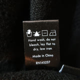 Co Bell Sleeve Turtleneck Sweater Black Wool-Blend Pointelle Knit Size Medium