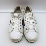 Gucci Kids Ace Platform Sneakers White Leather Size 33