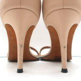 Givenchy Nadia Ankle Strap Sandals Nude Leather Size 41 Open Toe Heels
