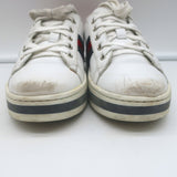 Gucci Kids Ace Platform Sneakers White Leather Size 33