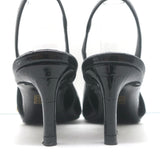 ANINE BING Nina Slingback Pumps Black Croc-Embossed Patent Leather Size 39