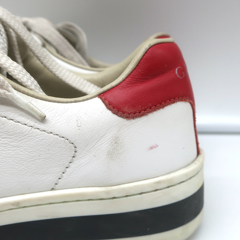 Gucci Kids Ace Platform Sneakers White Leather Size 33