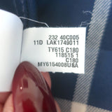 Brunello Cucinelli Plaid Flannel Snap-Front Shirt Blue/White Cotton Size Small