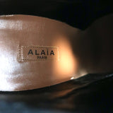 Alaia Platform Hiking Boots Black Leather Size 41 Lace-Up Ankle Boots