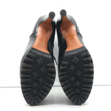 Alaia Platform Hiking Boots Black Leather Size 41 Lace-Up Ankle Boots