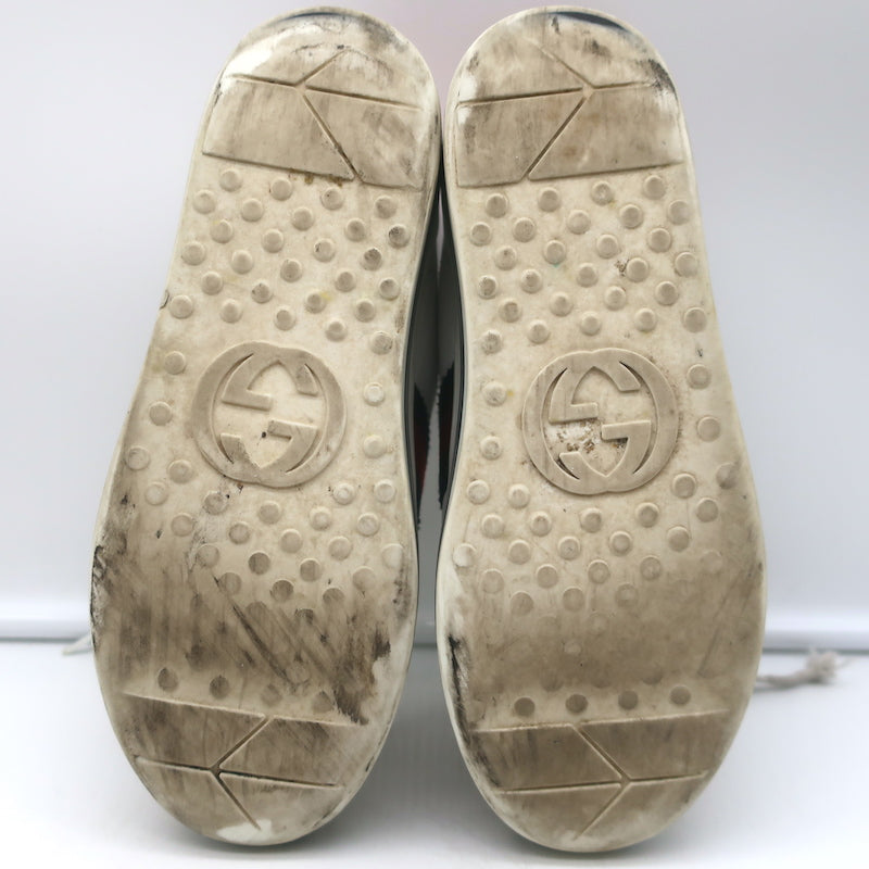 Gucci Kids Ace Platform Sneakers White Leather Size 33