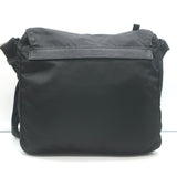 Prada Vela Small Hunting Bag Black Nylon Buckle Flap Crossbody