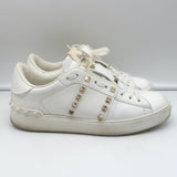 Valentino Rockstud Untitled Open Sneakers White Leather Size 39
