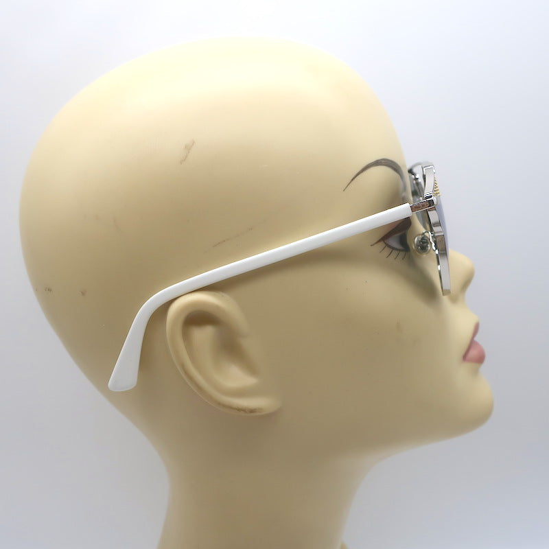 Christian Dior DiorSoRealS Studded Mirrored Brow Bar Sunglasses White 85LDC 59mm