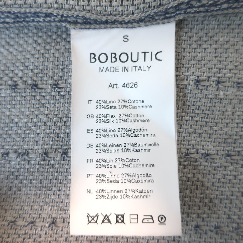 Boboutic Sleeveless V-Neck Midi Dress Blue-Gray Woven Cashmere-Blend Size Small