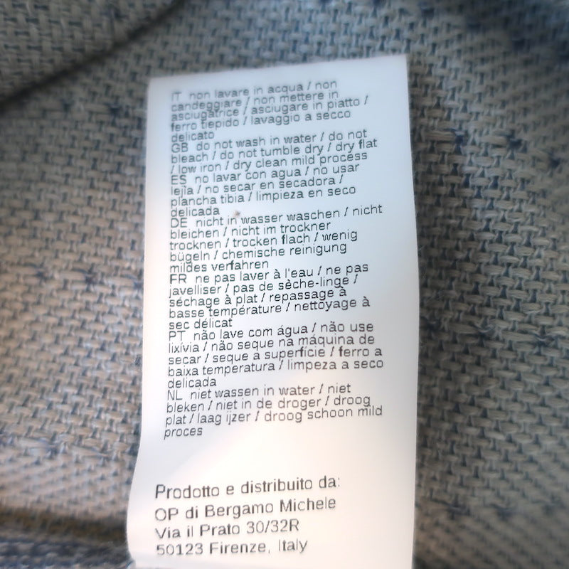 Boboutic Sleeveless V-Neck Midi Dress Blue-Gray Woven Cashmere-Blend Size Small