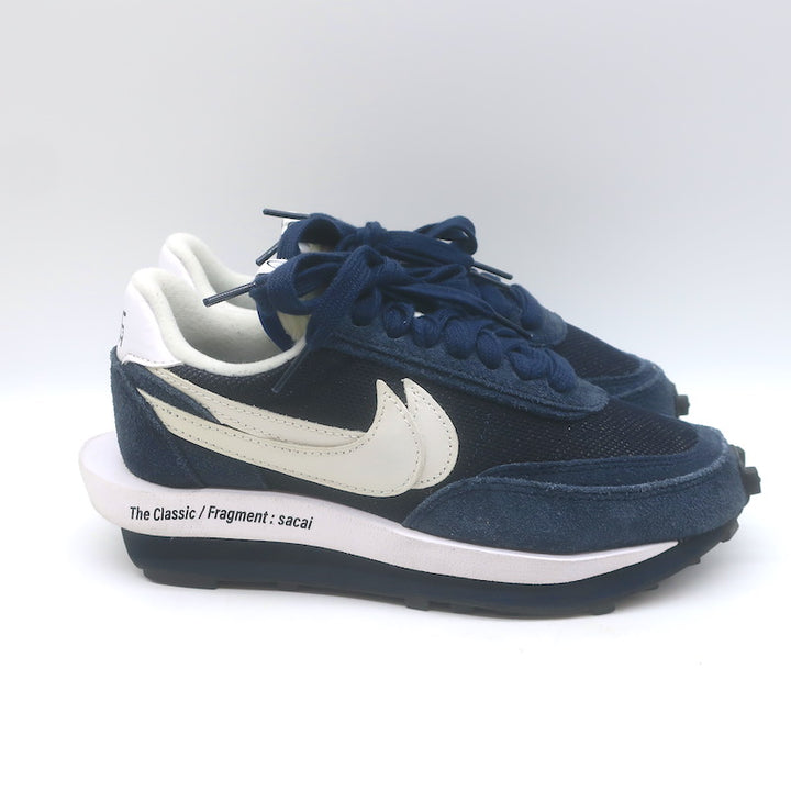 Nike x Sacai x Fragment Design LD Waffle Sneakers Navy Size 4.5
