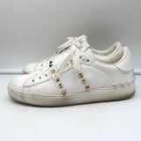 Valentino Rockstud Untitled Open Sneakers White Leather Size 39