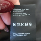 Vince Leather Zip-Up Biker Jacket Black Size Medium