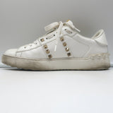 Valentino Rockstud Untitled Open Sneakers White Leather Size 39